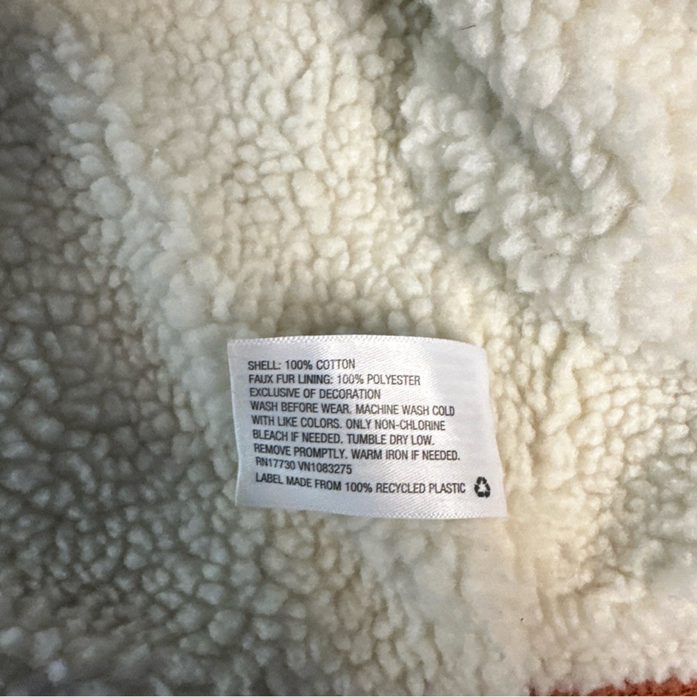 Cat & Jack girl’s Orange Corduroy Jacket with Sherpa Collar - Picture 10 of 12